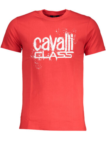 CAVALLI CLASS MEN'S SHORT SLEEVE T-SHIRT RED QXT62PJD060_RO02000