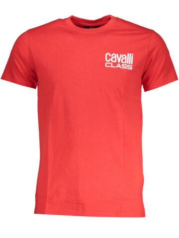 CAVALLI CLASS MEN'S SHORT SLEEVE T-SHIRT RED QXT62XJD060_RO02000