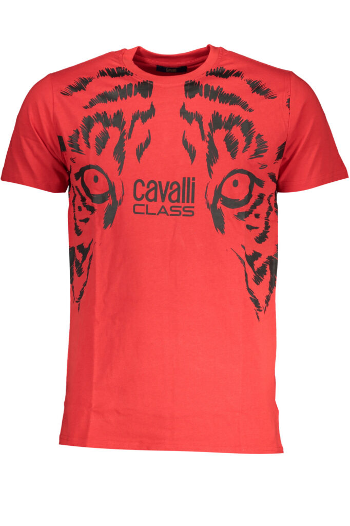 CAVALLI CLASS MEN'S SHORT SLEEVE T-SHIRT RED QXT62UJD060_RO02000