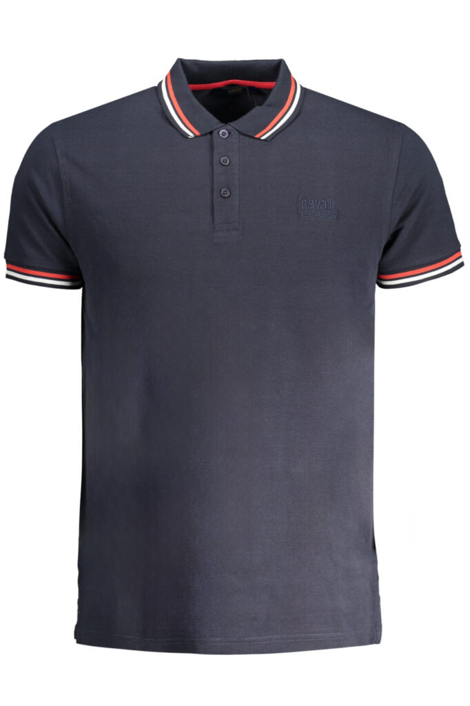 CAVALLI CLASS MEN'S SHORT SLEEVED POLO SHIRT BLUE QXT64XKB002_BL04926