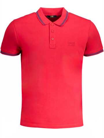 CAVALLI CLASS MEN'S SHORT SLEEVED POLO SHIRT RED QXT64XKB002_ROREDBL