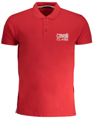 CAVALLI CLASS MEN'S SHORT SLEEVED POLO SHIRT RED QXT64ZKB002_RO02000