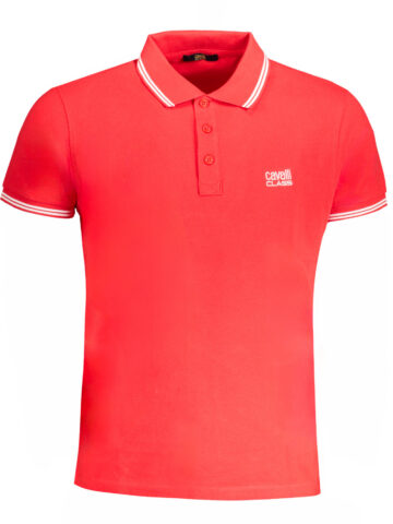 CAVALLI CLASS MEN'S SHORT SLEEVED POLO SHIRT RED QXT64YKB002_ROREDW