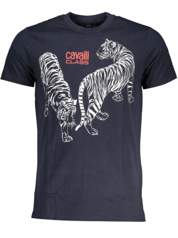 CAVALLI CLASS MEN'S SHORT SLEEVED T-SHIRT BLUE QXT62YJD060_BL04926