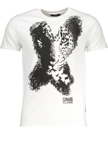 CAVALLI CLASS MEN'S SHORT SLEEVED T-SHIRT WHITE QXT63AJD060_BI00053