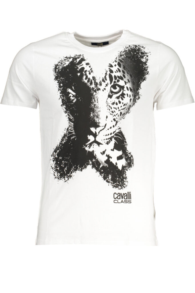 CAVALLI CLASS MEN'S SHORT SLEEVED T-SHIRT WHITE QXT63AJD060_BI00053