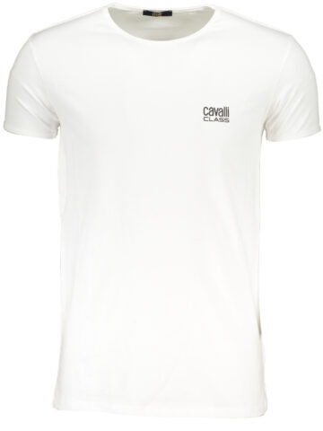 CAVALLI CLASS MEN'S SHORT SLEEVED T-SHIRT WHITE QXO03AJD003_BI00053