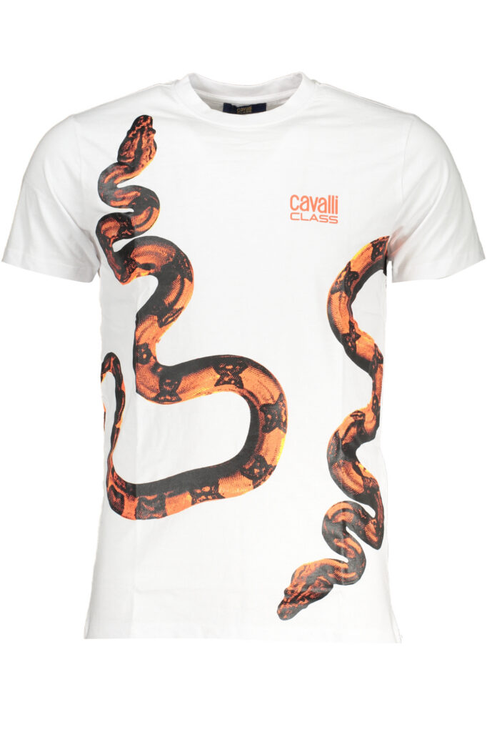 CAVALLI CLASS MEN'S SHORT SLEEVED T-SHIRT WHITE QXT63CJD060_BI00053