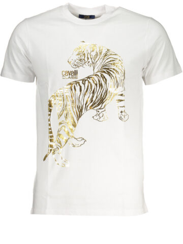 CAVALLI CLASS MEN'S SHORT SLEEVED T-SHIRT WHITE QXT62TJD060_BI00053