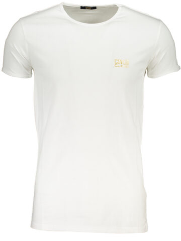 CAVALLI CLASS MEN'S SHORT SLEEVED T-SHIRT WHITE QXO03DJD003_BI00053