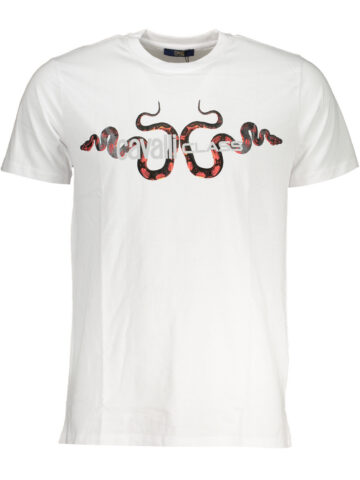 CAVALLI CLASS MEN'S SHORT SLEEVED T-SHIRT WHITE QXT63GJD060_BI00053