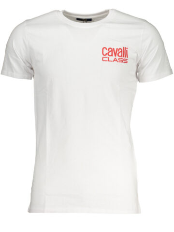 CAVALLI CLASS MEN'S SHORT SLEEVED T-SHIRT WHITE QXT62XJD060_BI00053