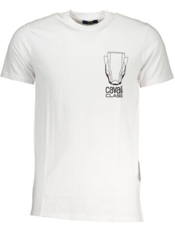 CAVALLI CLASS MEN'S SHORT SLEEVED T-SHIRT WHITE QXT62WJD060_BI00053