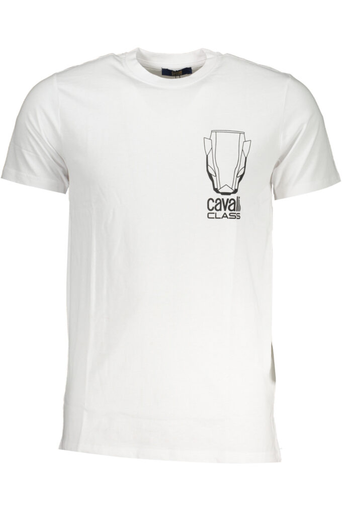 CAVALLI CLASS MEN'S SHORT SLEEVED T-SHIRT WHITE QXT62WJD060_BI00053