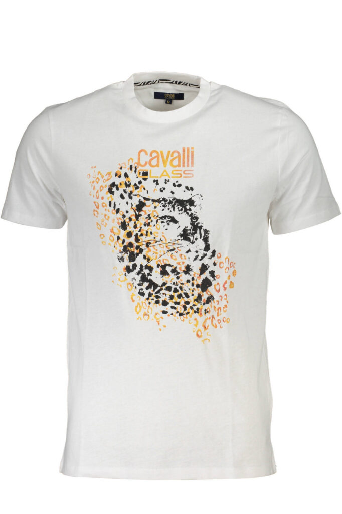 CAVALLI CLASS MEN'S SHORT SLEEVED T-SHIRT WHITE QXT61VJD060_FB03CE5_BIANCO0005