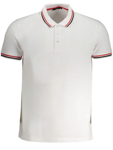 CAVALLI CLASS MEN'S WHITE SHORT SLEEVED POLO SHIRT QXT64XKB002_BI00053