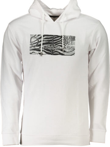 CAVALLI CLASS MEN'S WHITE ZIPLESS SWEATSHIRT RXT65JCF062_BI00053