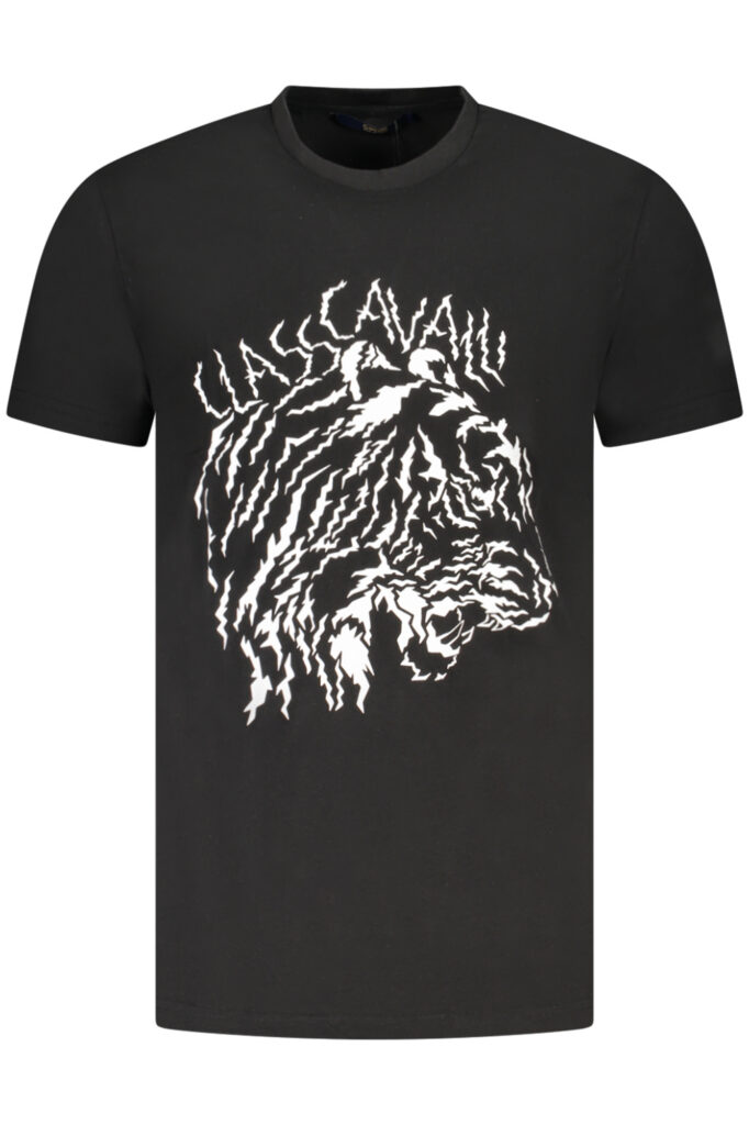 CAVALLI CLASS SHORT SLEEVE T-SHIRT MEN BLACK TXT60VJD060_NE05051