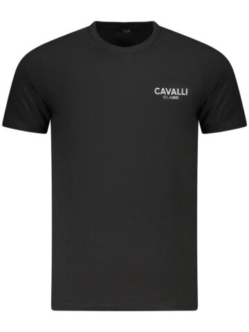 CAVALLI CLASS SHORT SLEEVE T-SHIRT MEN BLACK TXT61JJD060_NE05051