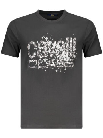 CAVALLI CLASS SHORT SLEEVE T-SHIRT MEN BLACK TXT60DJD060_NE05051