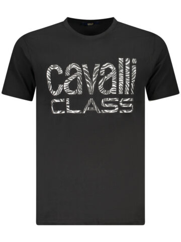 CAVALLI CLASS SHORT SLEEVE T-SHIRT MEN BLACK TXT61DJD060_NE05051