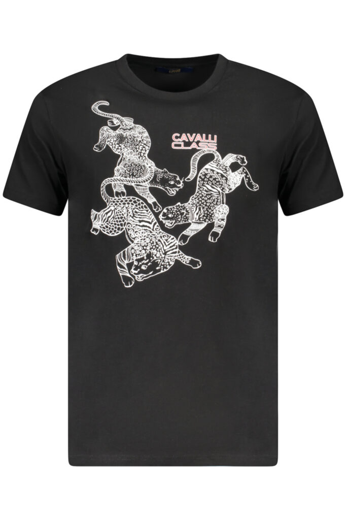 CAVALLI CLASS SHORT SLEEVE T-SHIRT MEN BLACK TXT60CJD060_NE05051