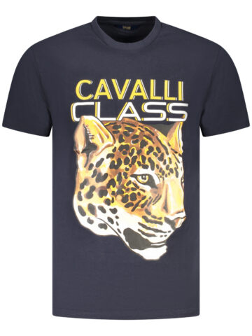 CAVALLI CLASS SHORT SLEEVE T-SHIRT MEN BLUE TXT60UJD060_BL04502