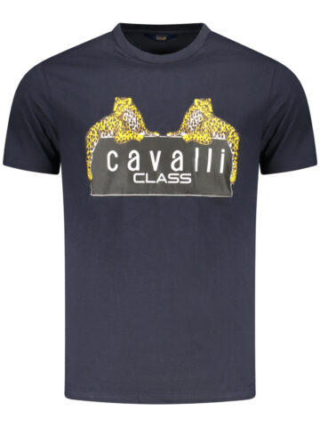 CAVALLI CLASS SHORT SLEEVE T-SHIRT MEN BLUE TXT60NJD060_BL04502