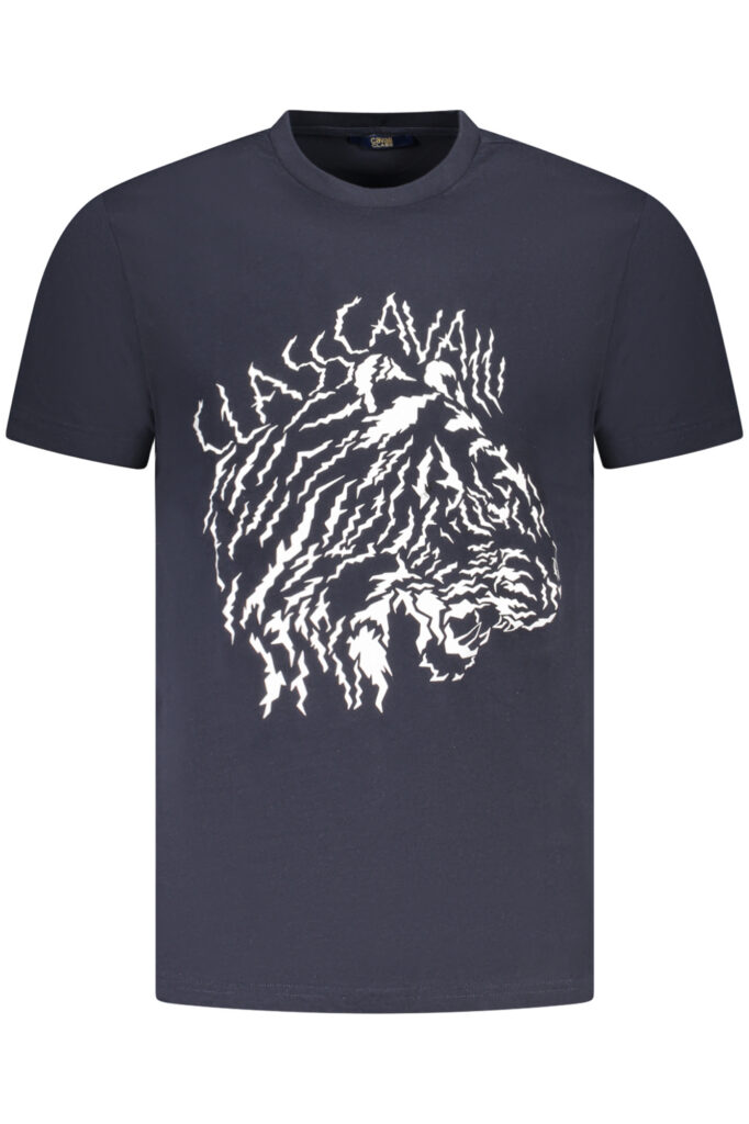 CAVALLI CLASS SHORT SLEEVE T-SHIRT MEN BLUE TXT60VJD060_BL04502
