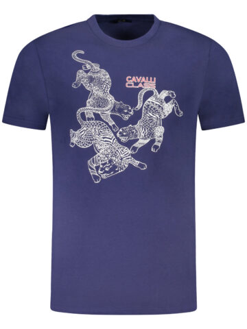 CAVALLI CLASS SHORT SLEEVE T-SHIRT MEN BLUE TXT60CJD060_BL04551