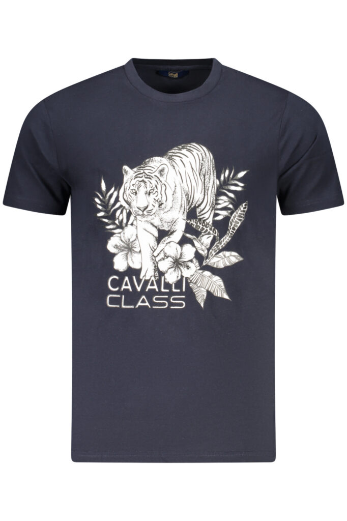 CAVALLI CLASS SHORT SLEEVE T-SHIRT MEN BLUE TXT60RJD060_BL04502