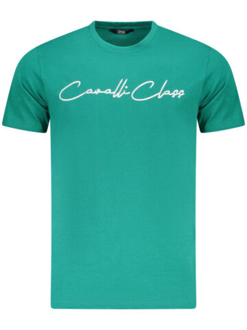 CAVALLI CLASS SHORT SLEEVE T-SHIRT MEN GREEN TXT60BJD060_VE04038