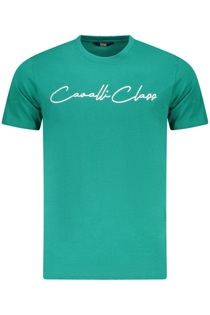 CAVALLI CLASS SHORT SLEEVE T-SHIRT MEN GREEN TXT60BJD060_VE04038