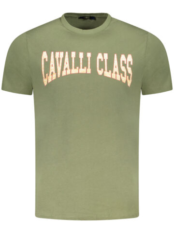 CAVALLI CLASS SHORT SLEEVE T-SHIRT MEN GREEN TXT61AJD060_VE04050