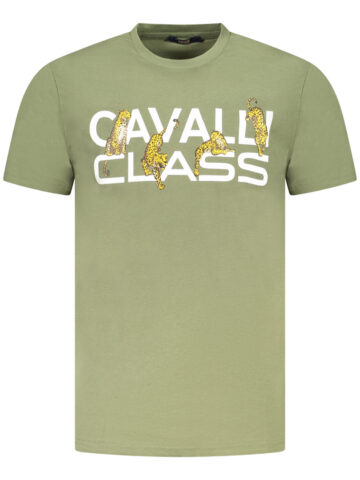 CAVALLI CLASS SHORT SLEEVE T-SHIRT MEN GREEN TXT60MJD060_VE04050