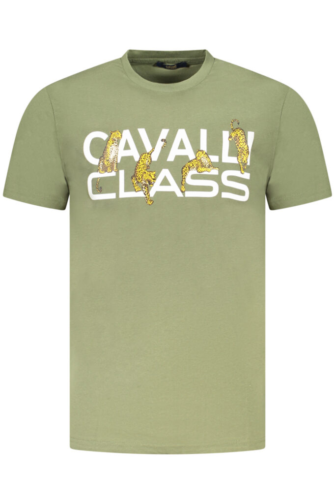 CAVALLI CLASS SHORT SLEEVE T-SHIRT MEN GREEN TXT60MJD060_VE04050