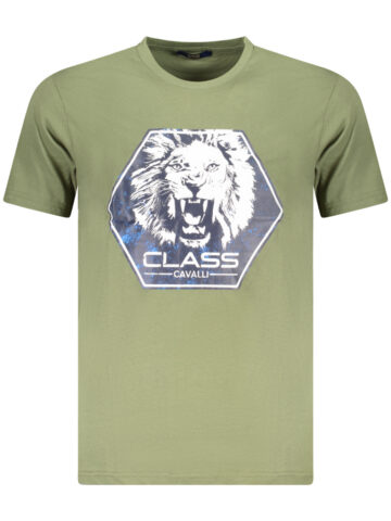 CAVALLI CLASS SHORT SLEEVE T-SHIRT MEN GREEN TXT60PJD060_VE04050
