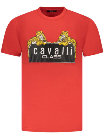 CAVALLI CLASS SHORT SLEEVE T-SHIRT MEN RED TXT60NJD060_RO02000