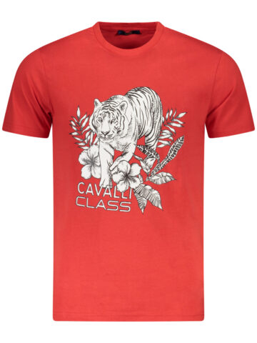 CAVALLI CLASS SHORT SLEEVE T-SHIRT MEN RED TXT60RJD060_RO02000