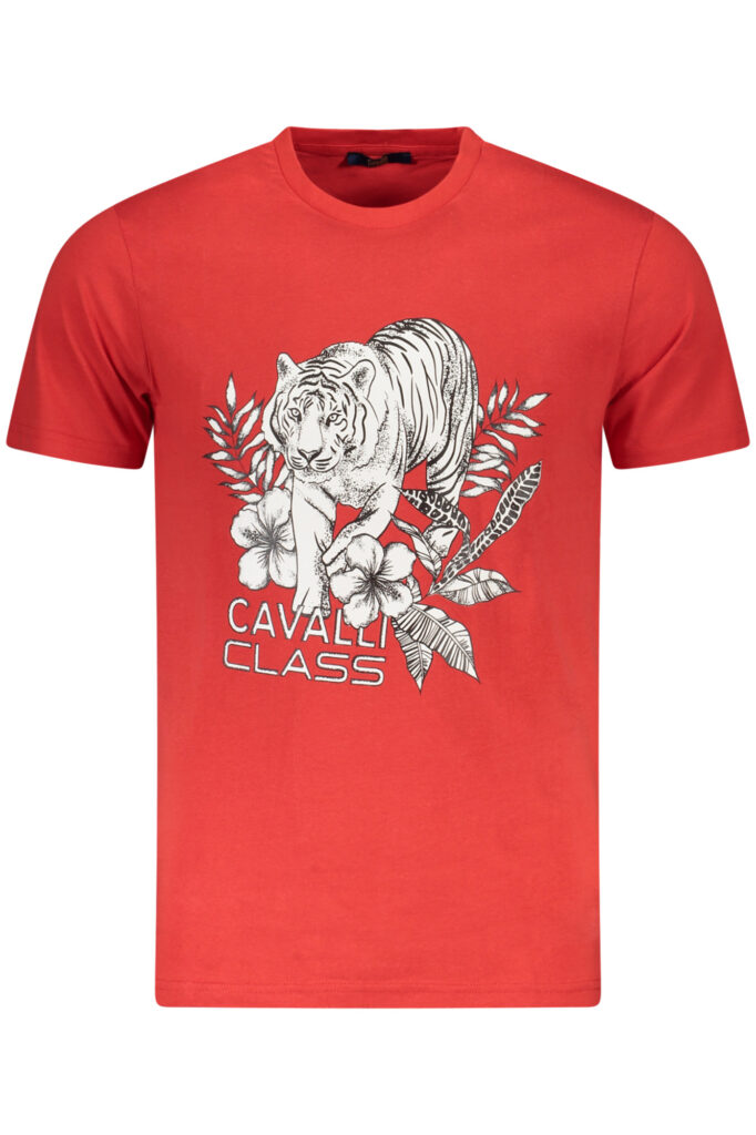 CAVALLI CLASS SHORT SLEEVE T-SHIRT MEN RED TXT60RJD060_RO02000