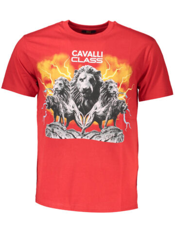 CAVALLI CLASS SHORT SLEEVE T-SHIRT MEN RED QXT60FJD060_C6567FD_ROSSO02000