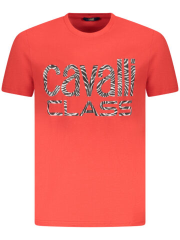 CAVALLI CLASS SHORT SLEEVE T-SHIRT MEN RED TXT61DJD060_RO02000