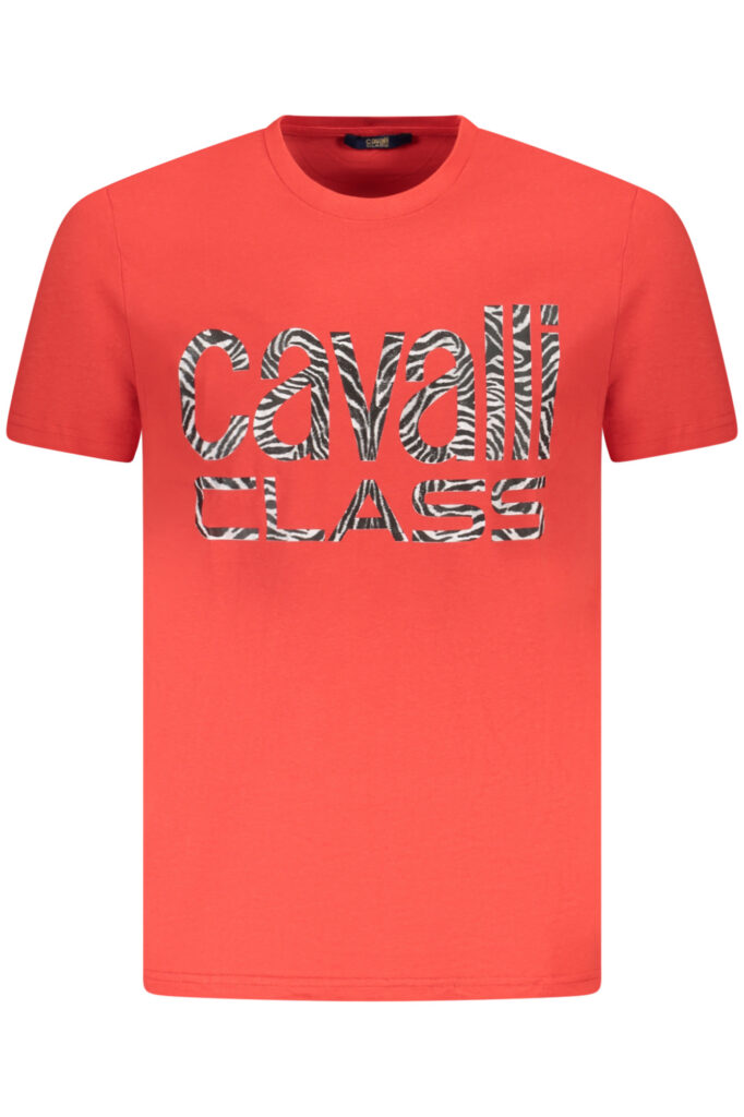 CAVALLI CLASS SHORT SLEEVE T-SHIRT MEN RED TXT61DJD060_RO02000