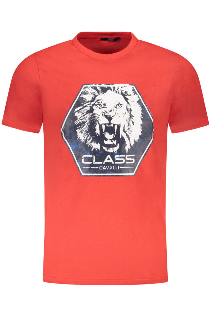 CAVALLI CLASS SHORT SLEEVE T-SHIRT MEN RED TXT60PJD060_RO02000