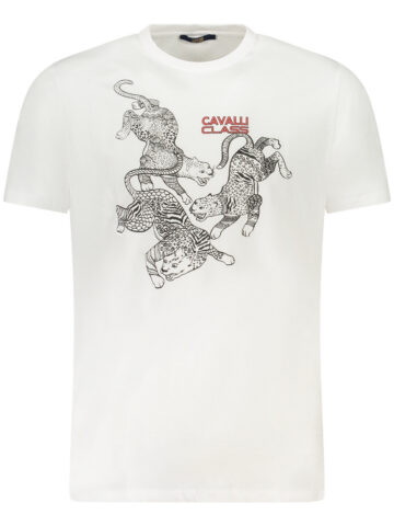 CAVALLI CLASS SHORT SLEEVE T-SHIRT MEN WHITE TXT60CJD060_BI00533