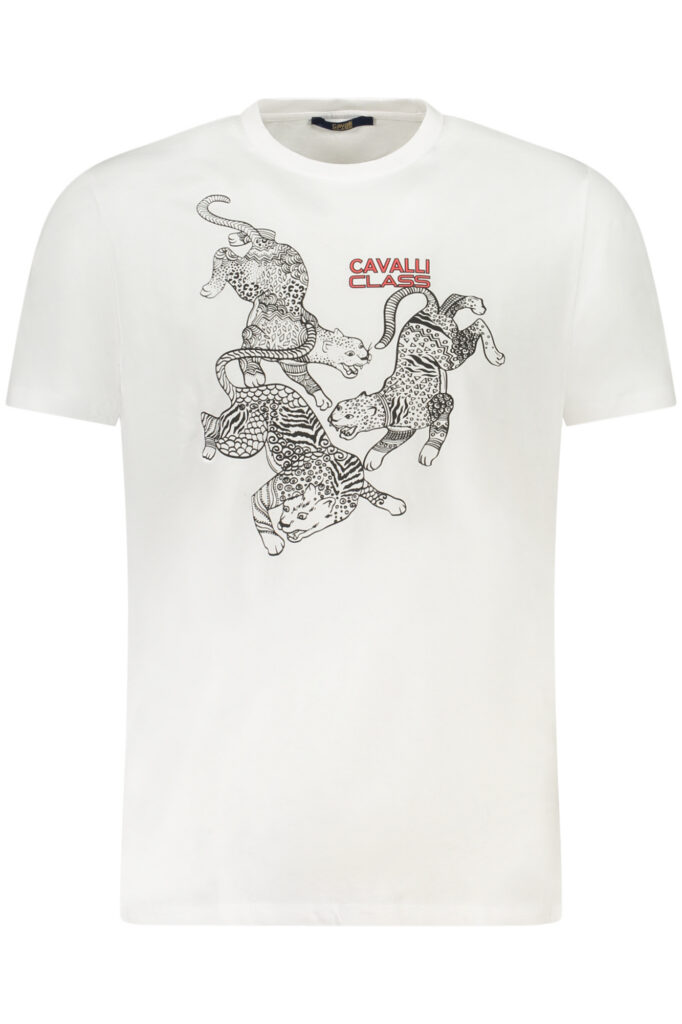 CAVALLI CLASS SHORT SLEEVE T-SHIRT MEN WHITE TXT60CJD060_BI00533