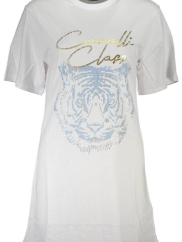 CAVALLI CLASS SHORT SLEEVE T-SHIRT WOMEN WHITE QXT10EJD060_604F8D6_BIANCO0005