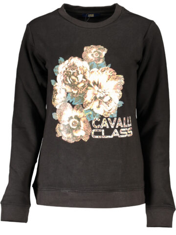 CAVALLI CLASS WOMEN'S ZIPLESS SWEATSHIRT BLACK RXT67BCF062_NE05051