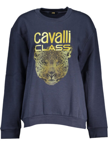 CAVALLI CLASS WOMEN'S ZIPLESS SWEATSHIRT BLUE QXT67ZCF062_BL04926