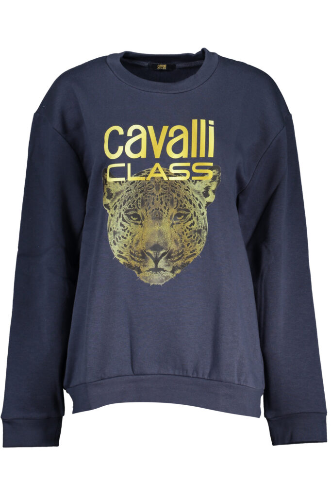 CAVALLI CLASS WOMEN'S ZIPLESS SWEATSHIRT BLUE QXT67ZCF062_BL04926